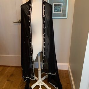 Chiffon wrap with sequins and diamanté